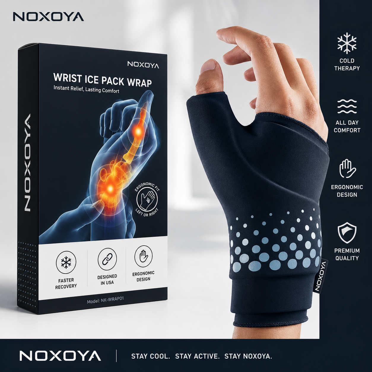 Noxoya Ergonomic Wrist & Thumb Cooling Wrap