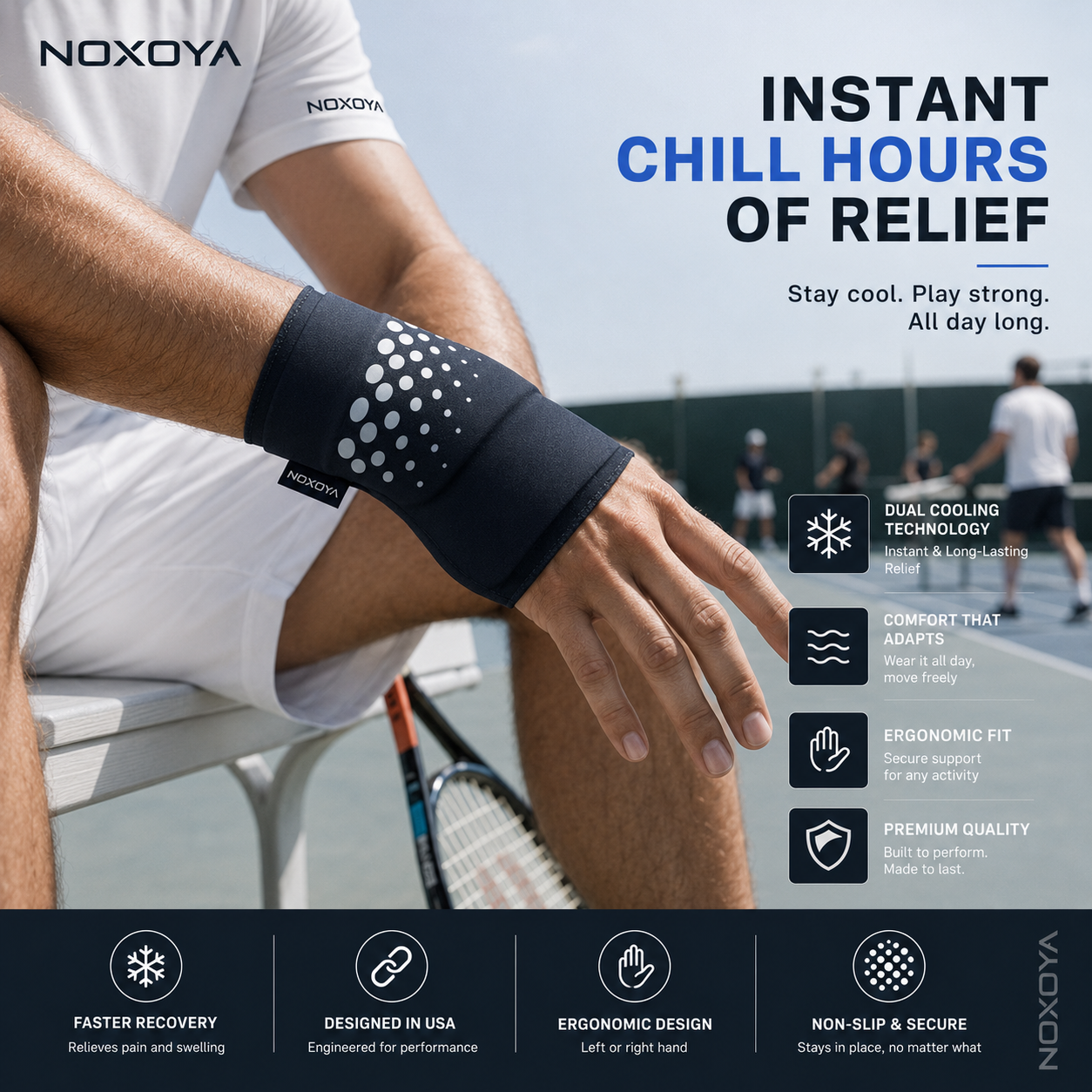 Noxoya Ergonomic Wrist & Thumb Cooling Wrap