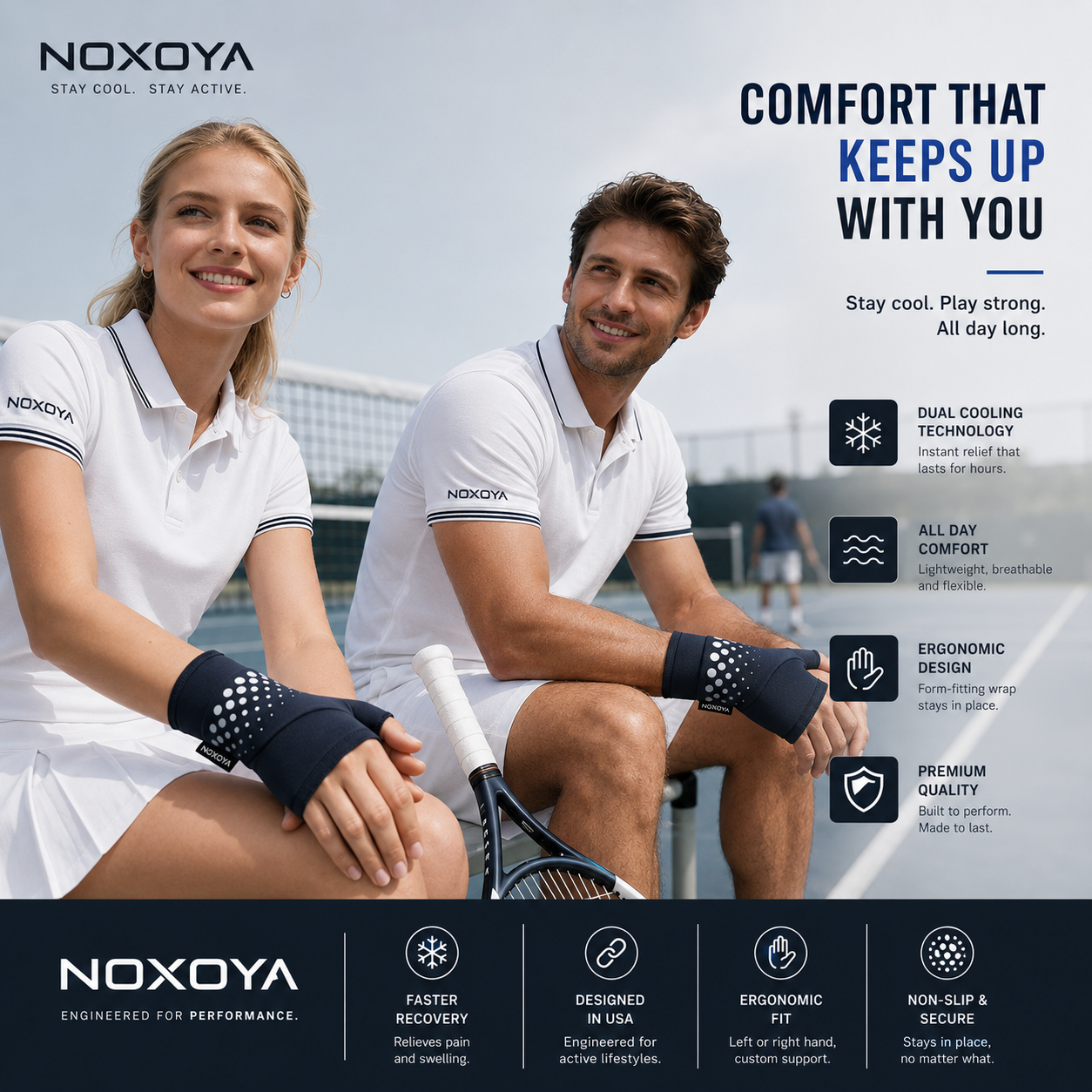 Noxoya Ergonomic Wrist & Thumb Cooling Wrap