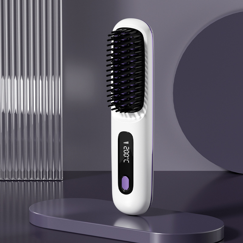 2-in-1 Wireless Hair Straightener Brush