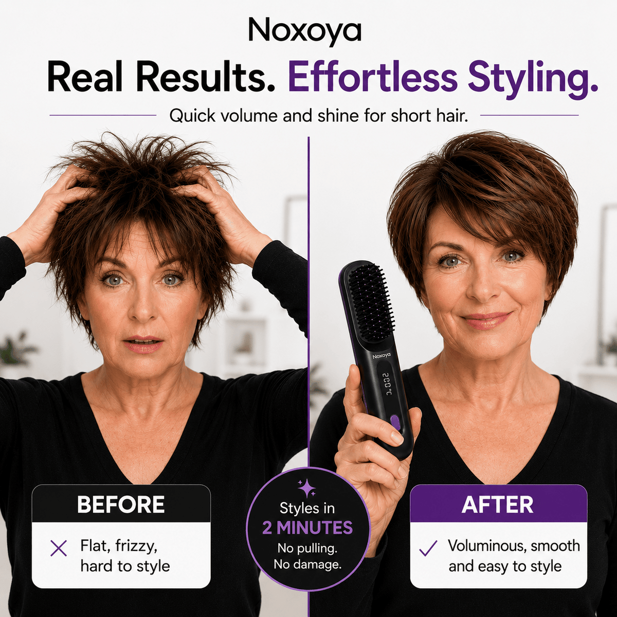 Short Hair Styled in Under 2 Minutes